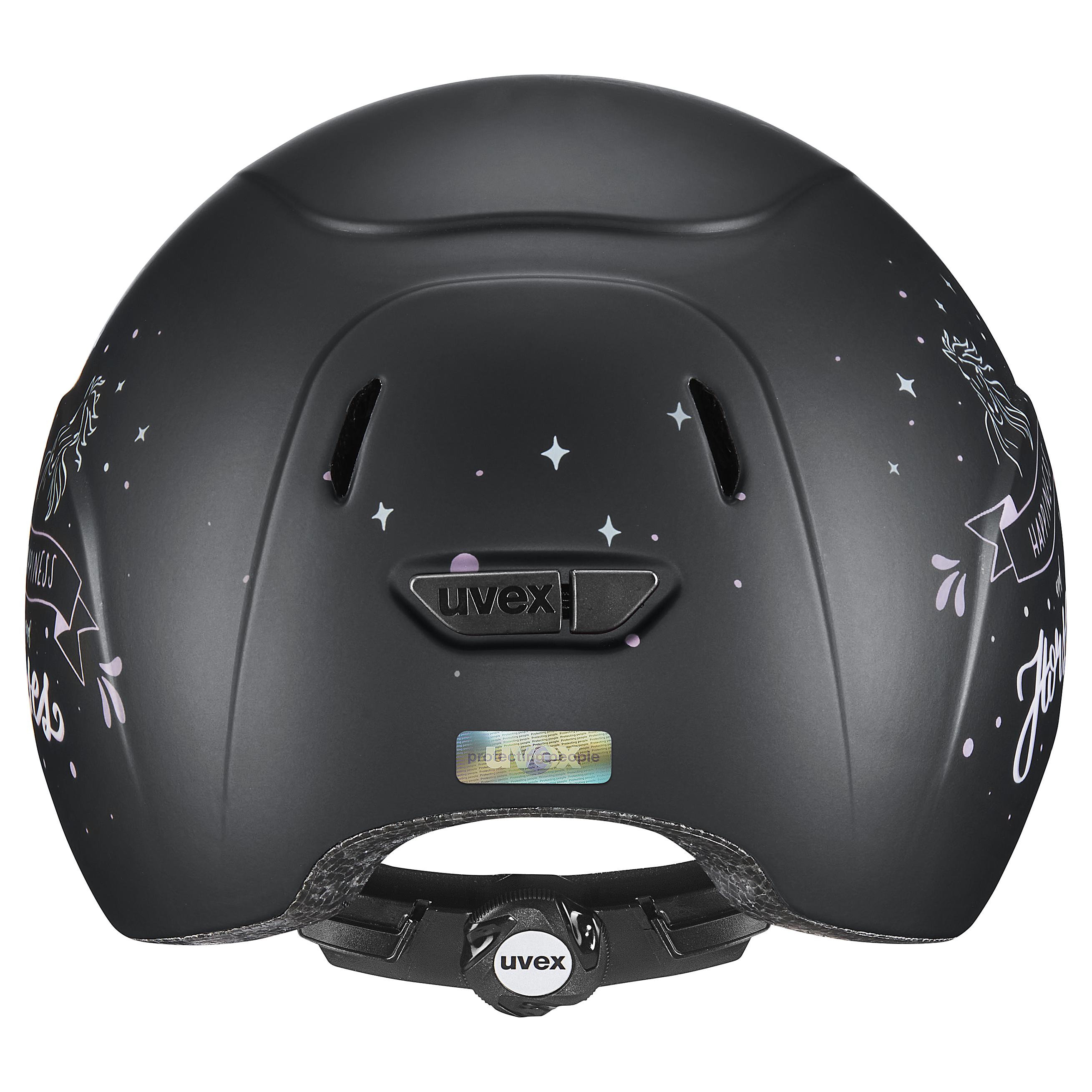 Uvex - Happy Horse negro - Casco de equitación infantil ajustable talla 49-54 cm