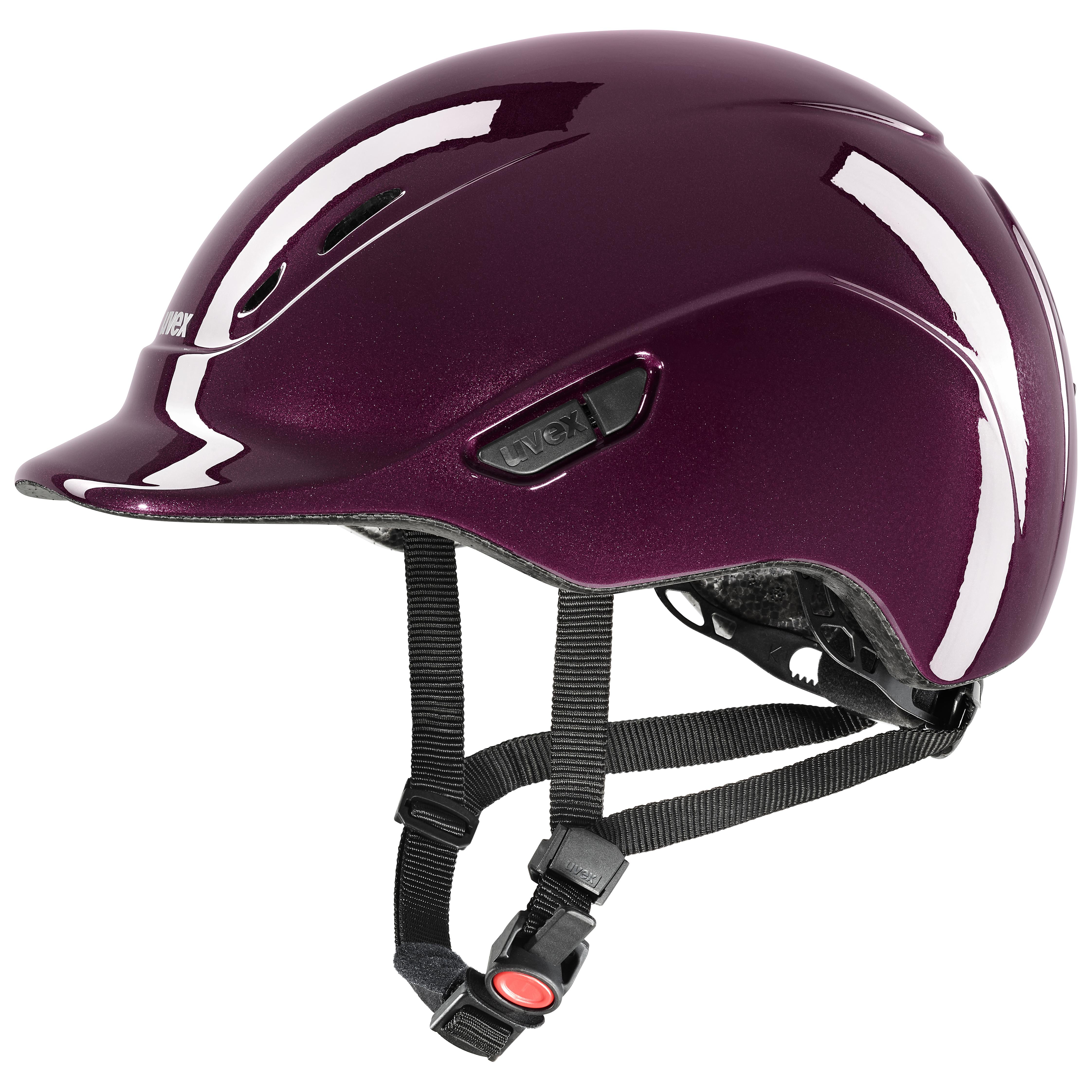 Uvex - Shiny Burgundy - Adjustable Children's Riding Hat size 49-54 cm