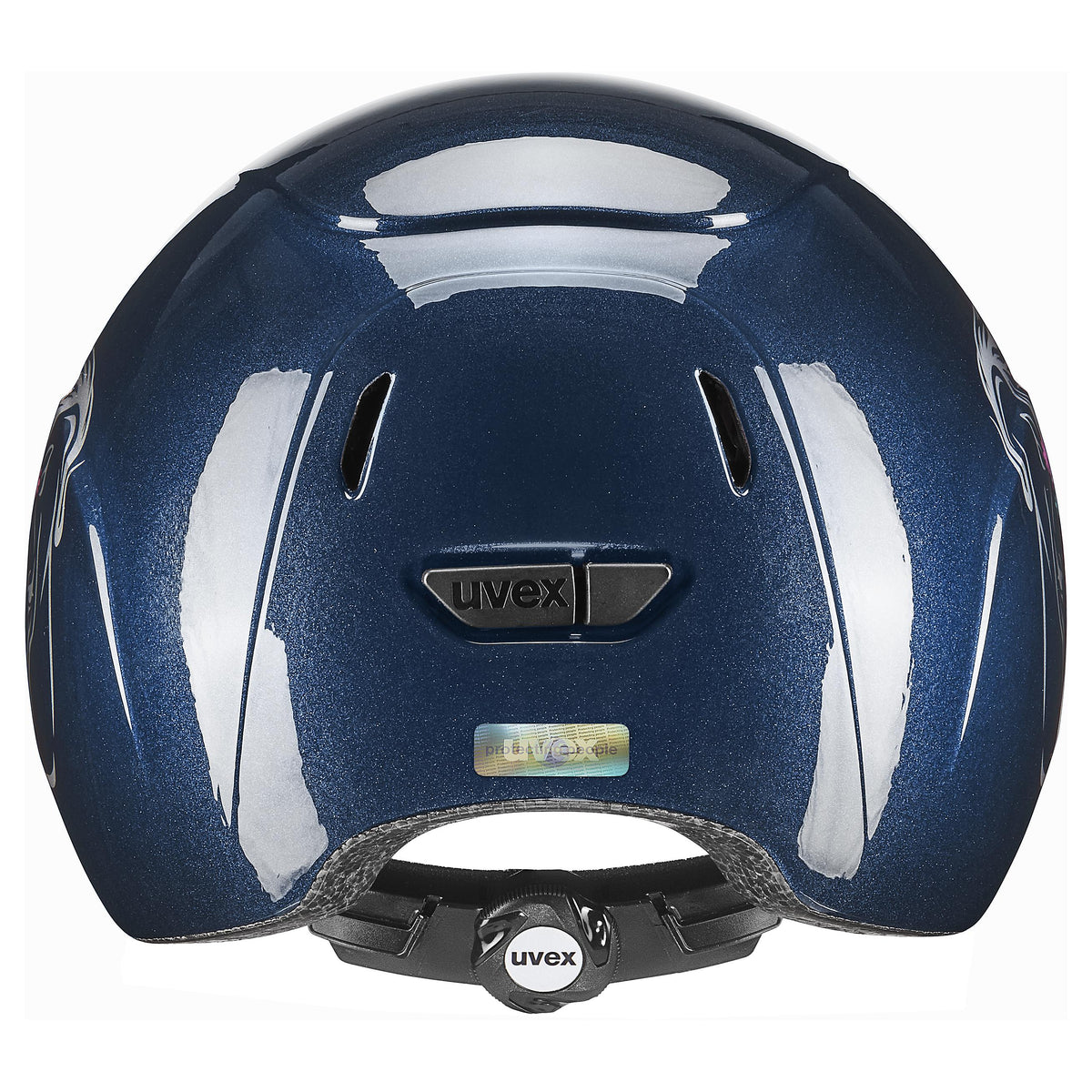 Uvex - Shiny Flower Navy - Adjustable Children's Riding Hat size 49-54 cm
